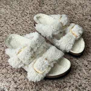 Birkenstock Arizona big buckle teddy shearling sandals